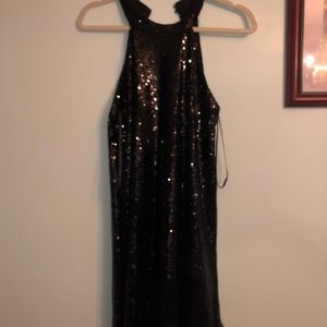 Short black semi-formal dress